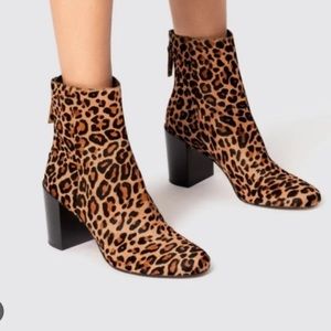 Dolce Vita Leopard Print Ankle Boots